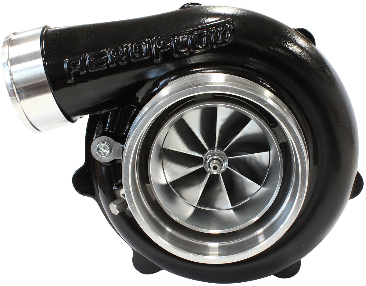 BOOSTED 6862 1.01 Reverse Rotation Turbocharger 1050HP, Hi Temp Black Finish   External Wastegate, V-Band Inlet & Exhaust Flanges