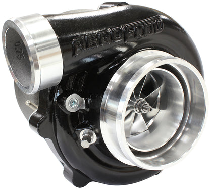 BOOSTED 6862 1.21 Reverse Rotation Turbocharger 1050HP, Hi Temp Black Finish   External Wastegate, V-Band Inlet & Exhaust Flanges