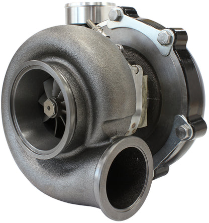 BOOSTED 6862 1.21 Reverse Rotation Turbocharger 1050HP, Hi Temp Black Finish   External Wastegate, V-Band Inlet & Exhaust Flanges