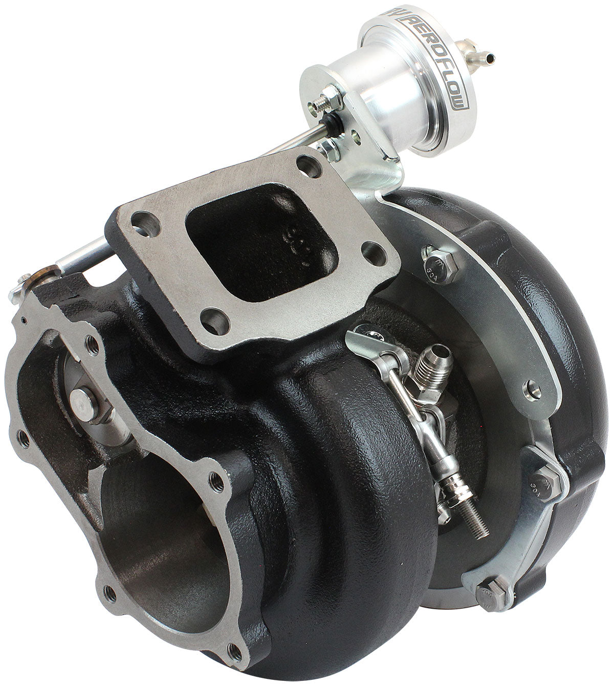 BOOSTED 6262 XR6 1.06 Turbocharger 900HP, Hi Temp Black Finish   Internal Wastegate, T3 Inlet Flange, BA-BF XR6 5-Bolt Exhaust Flange