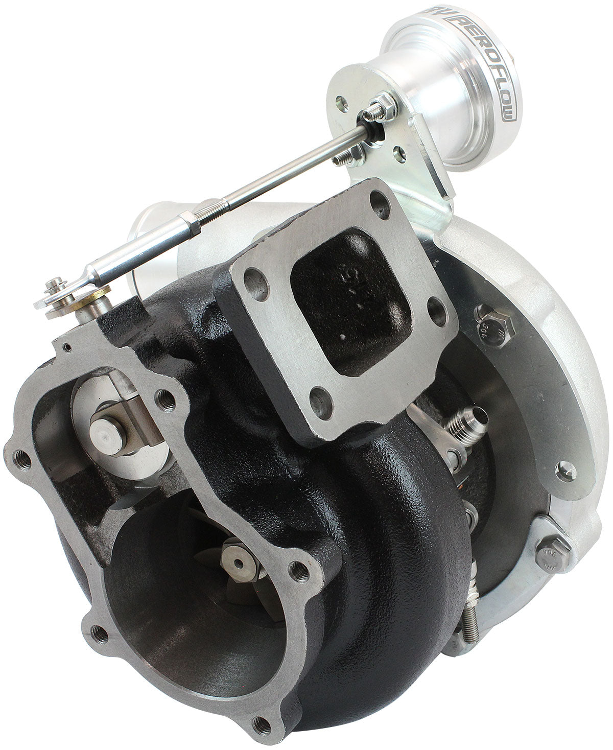 BOOSTED 6262 XR6 1.15 Turbocharger 900HP, Natural Cast Finish   Internal Wastegate, T3 Inlet Flange, BA-BF XR6 5-Bolt Exhaust Flange