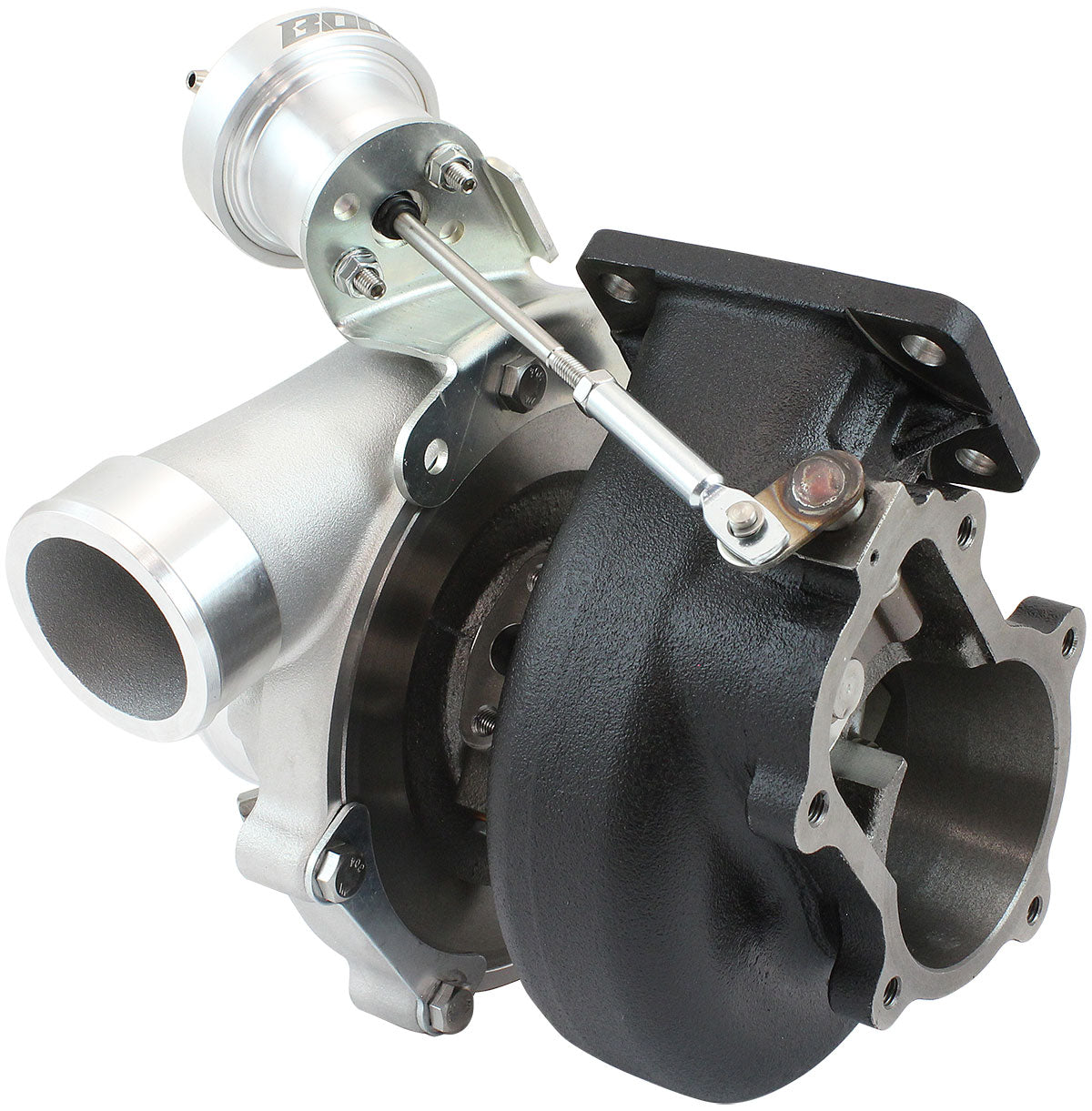 BOOSTED 6862 XR6 1.15 Turbocharger 1050HP, Natural Cast Finish   Internal Wastegate, T3 Inlet Flange, BA-BF XR6 5-Bolt Exhaust Flange