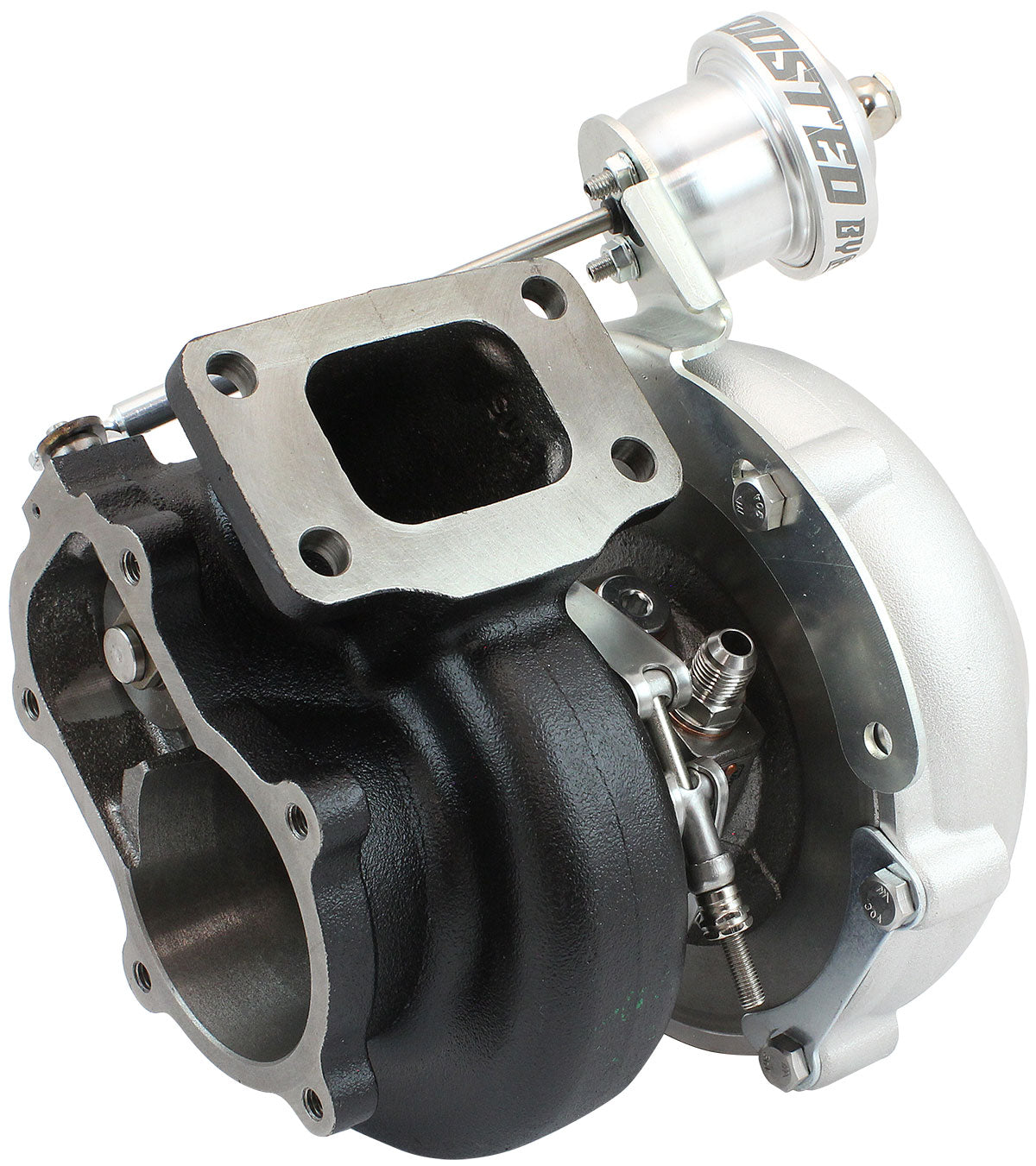 BOOSTED 6862 XR6 1.15 Turbocharger 1050HP, Natural Cast Finish   Internal Wastegate, T3 Inlet Flange, BA-BF XR6 5-Bolt Exhaust Flange