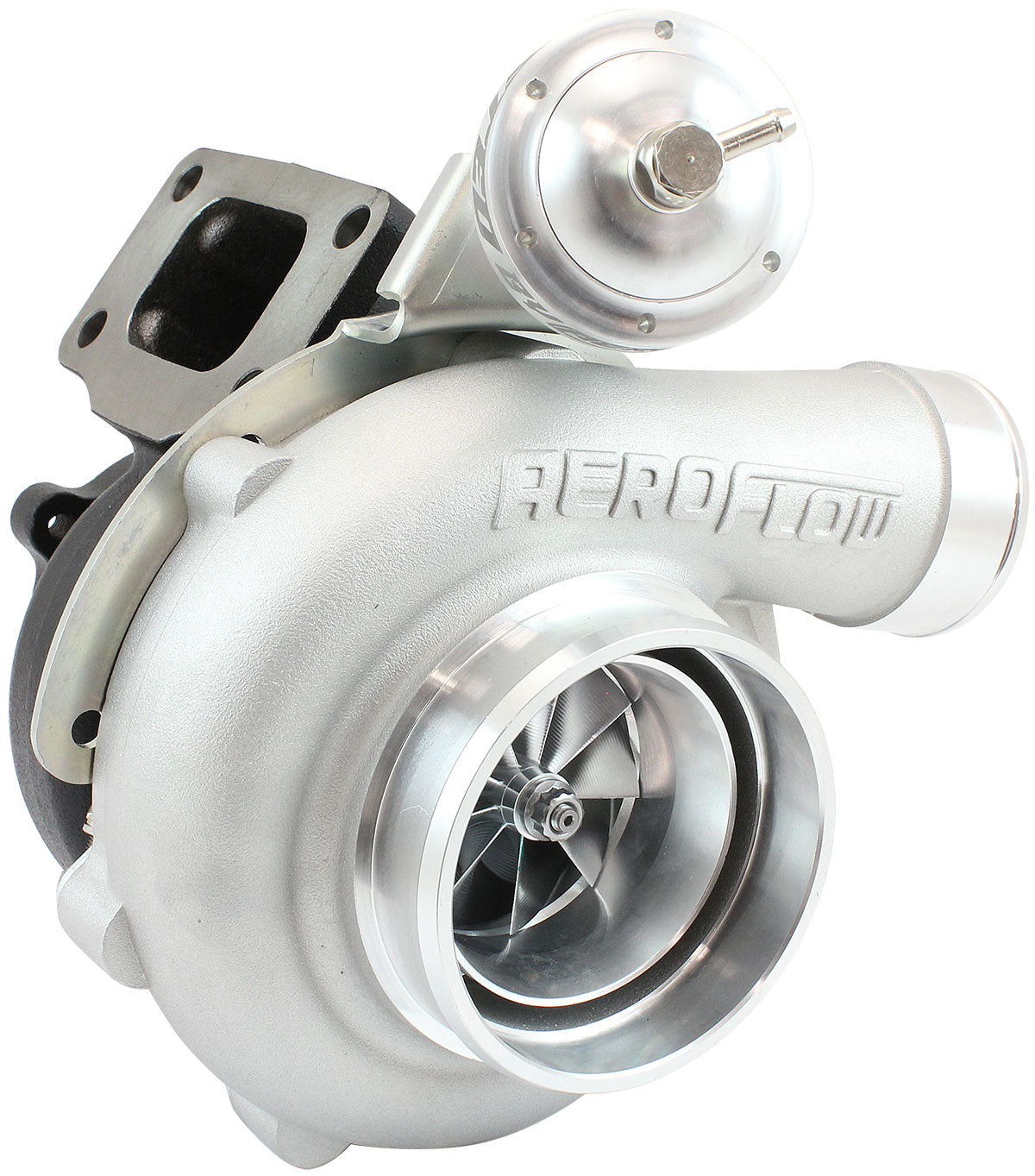 BOOSTED 6862 XR6 1.15 Turbocharger 1050HP, Natural Cast Finish   Internal Wastegate, T3 Inlet Flange, BA-BF XR6 5-Bolt Exhaust Flange