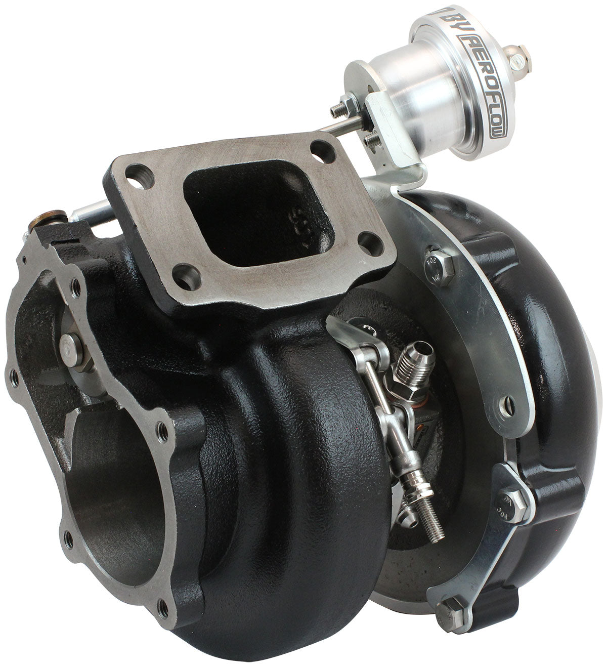 BOOSTED 6862 XR6 1.06 Turbocharger 1050HP, Hi Temp Black Finish   Internal Wastegate, T3 Inlet Flange, BA-BF XR6 5-Bolt Exhaust Flange