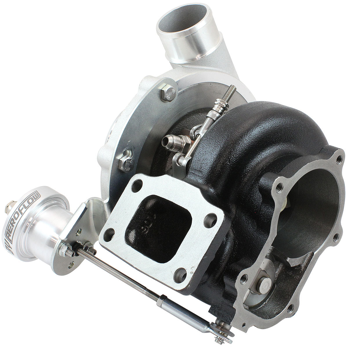 BOOSTED 6262 XR6 1.06 Turbocharger 900HP, Natural Cast Finish   Internal Wastegate, T3 Inlet Flange, FG XR6 5-Bolt Exhaust Flange