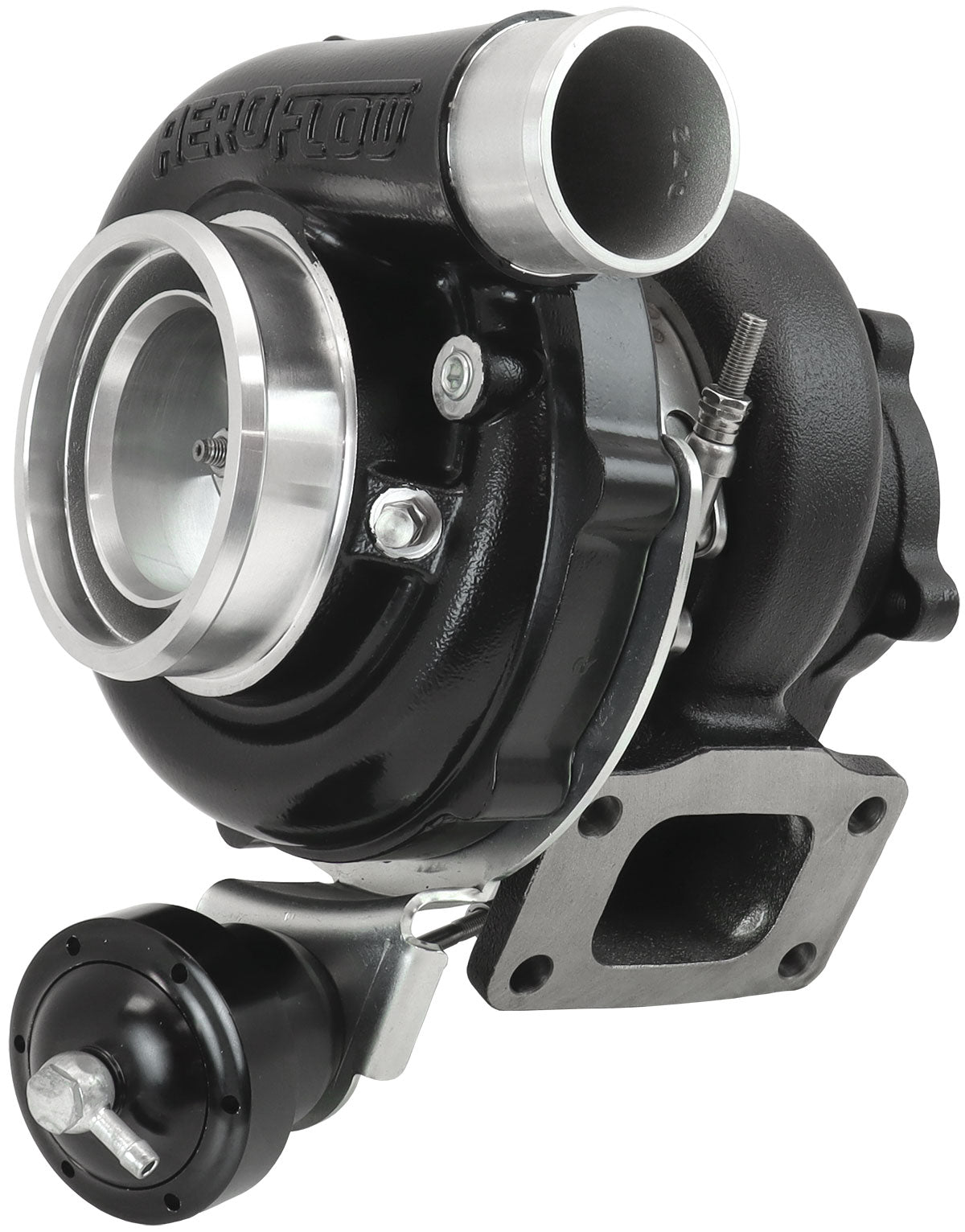 BOOSTED 6262 XR6 1.15 Turbocharger 900HP, Hi Temp Black Finish   Internal Wastegate, T3 Inlet Flange, FG XR6 5-Bolt Exhaust Flange