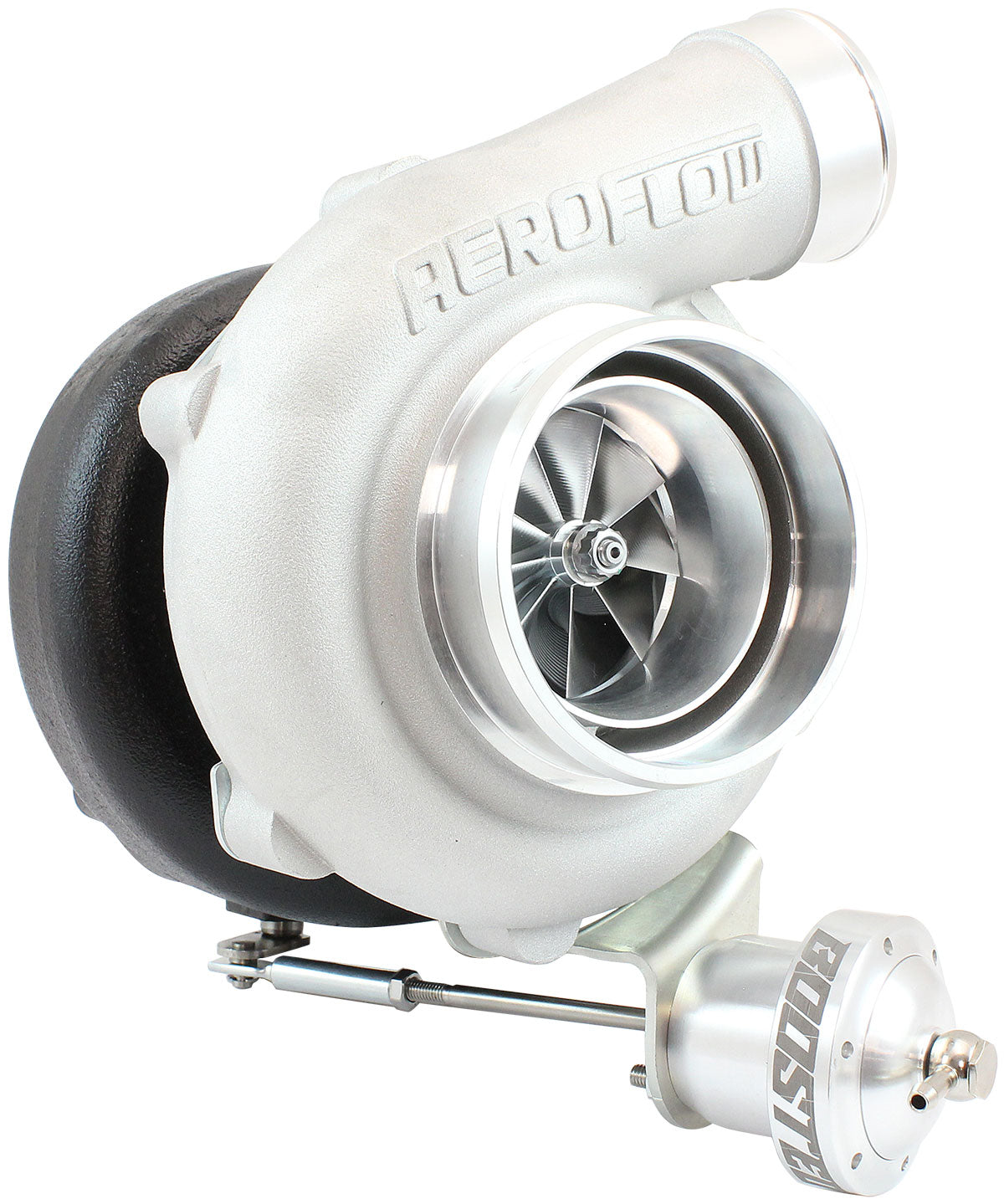 BOOSTED 6862 XR6 1.15 Turbocharger 1050HP, Natural Cast Finish   Internal Wastegate, T3 Inlet Flange, FG XR6 5-Bolt Exhaust Flange