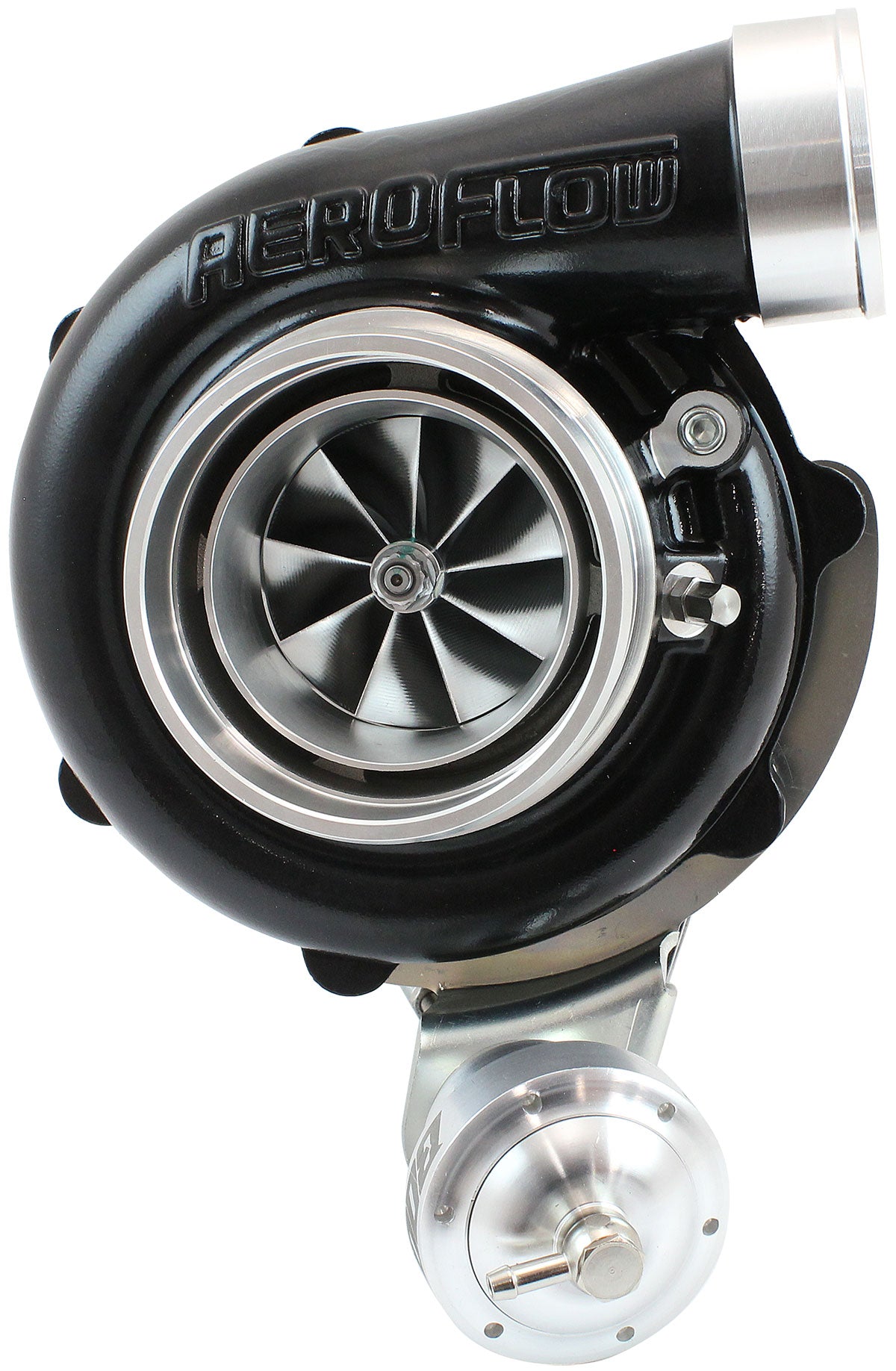 BOOSTED 6862 XR6 1.06 Turbocharger 1050HP, Hi Temp Black Finish   Internal Wastegate, T3 Inlet Flange, FG XR6 5-Bolt Exhaust Flange