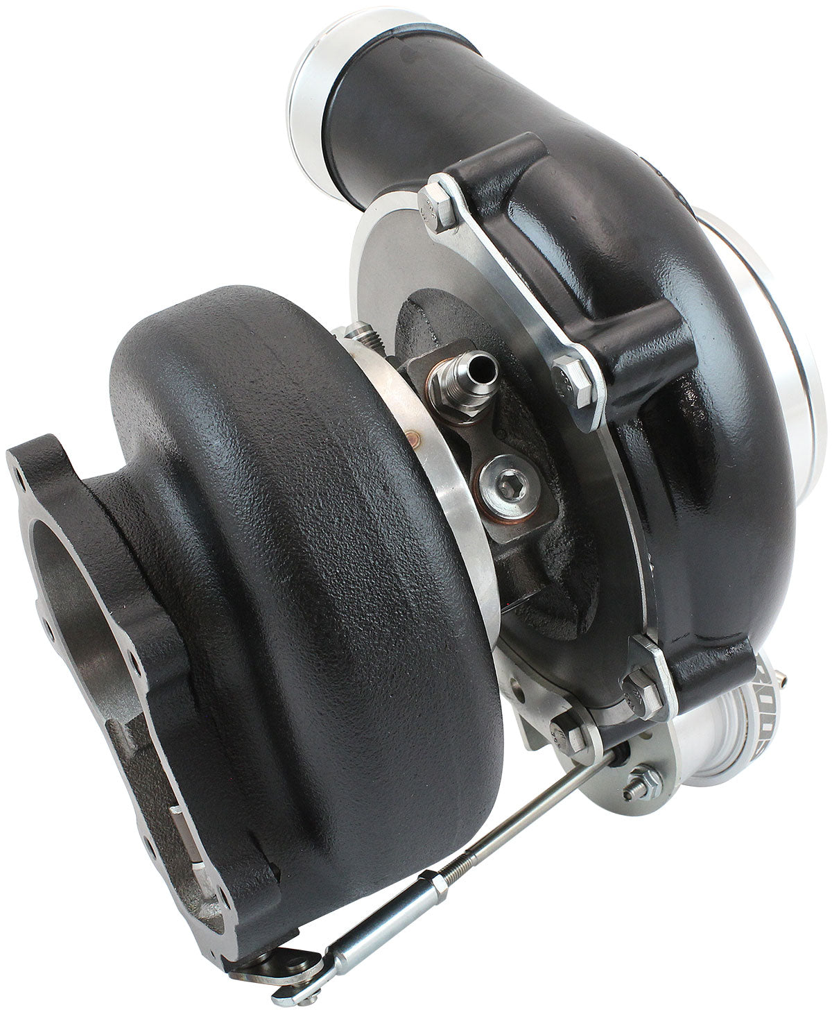 BOOSTED 6862 XR6 1.06 Turbocharger 1050HP, Hi Temp Black Finish   Internal Wastegate, T3 Inlet Flange, FG XR6 5-Bolt Exhaust Flange