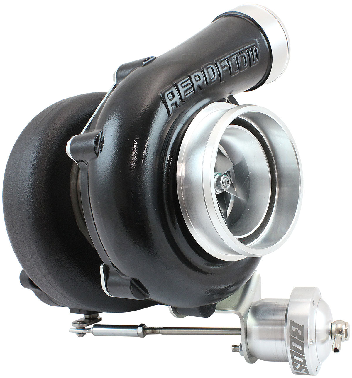 BOOSTED 6862 XR6 1.06 Turbocharger 1050HP, Hi Temp Black Finish   Internal Wastegate, T3 Inlet Flange, FG XR6 5-Bolt Exhaust Flange