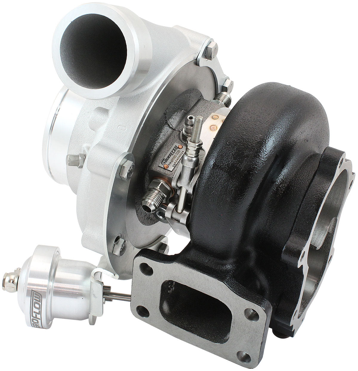 BOOSTED 6862 XR6 1.06 Turbocharger 1050HP, Natural Cast Finish   Internal Wastegate, T3 Inlet Flange, FG XR6 5-Bolt Exhaust Flange