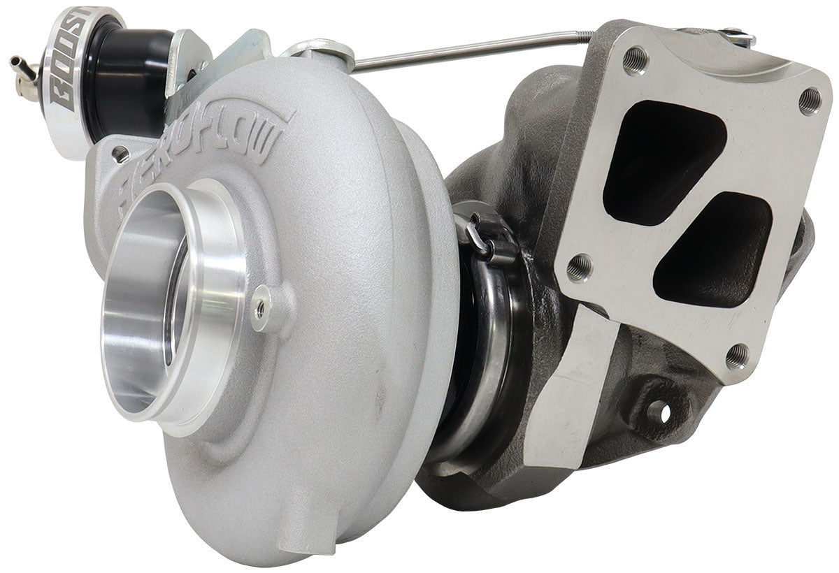 BOOSTED 5858 Mitsubishi Evo 4-9 4G63 Bolt On Internal Wastegate Turbocharger 550HP, Natural Cast Finish   Mitsubishi 4 Bolt Inlet Flange, Mitsubishi 5-Bolt Exhaust Flange