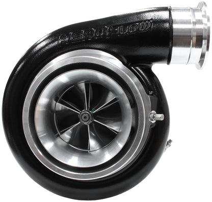 BOOSTED 8888 T4 1.25 Turbocharger 1600HP, Hi Temp Black Finish   External Wastegate, T4 Twin Entry Inlet Flange, V-Band Exhaust Flange