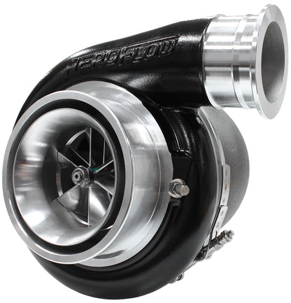 BOOSTED 8888 T4 1.25 Turbocharger 1600HP, Hi Temp Black Finish   External Wastegate, T4 Twin Entry Inlet Flange, V-Band Exhaust Flange