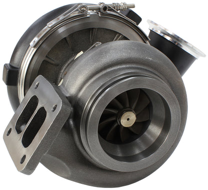 BOOSTED 7675 T4 1.15 Turbocharger 1120HP, Hi Temp Black Finish   External Wastegate, T4 Twin Entry Inlet Flange, V-Band Exhaust Flange