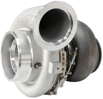 BOOSTED 7675 T4 1.15 Turbocharger 1120HP, Natural Cast Finish   External Wastegate, T4 Twin Entry Inlet Flange, V-Band Exhaust Flange