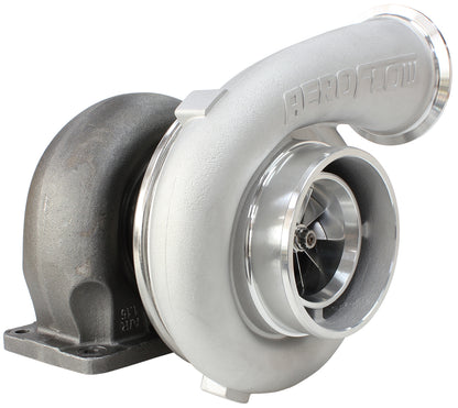 BOOSTED 7675 T4 1.15 Turbocharger 1120HP, Natural Cast Finish   External Wastegate, T4 Twin Entry Inlet Flange, V-Band Exhaust Flange