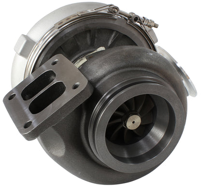BOOSTED 7675 T4 1.15 Turbocharger 1120HP, Natural Cast Finish   External Wastegate, T4 Twin Entry Inlet Flange, V-Band Exhaust Flange