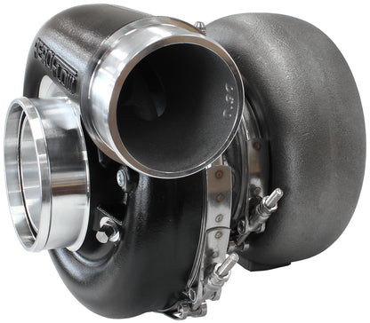 BOOSTED 7375 V-Band 1.15 Turbocharger 1200HP, Hi Temp Black Finish   External Wastegate, V-Band Inlet & Exhaust Flanges