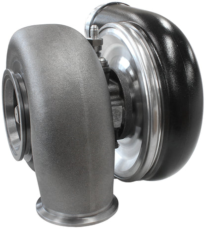 BOOSTED 7375 V-Band 1.15 Turbocharger 1200HP, Hi Temp Black Finish   External Wastegate, V-Band Inlet & Exhaust Flanges
