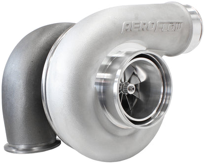 BOOSTED 7375 V-Band 1.15 Turbocharger 1200HP, Natural Cast Finish   External Wastegate, V-Band Inlet & Exhaust Flanges