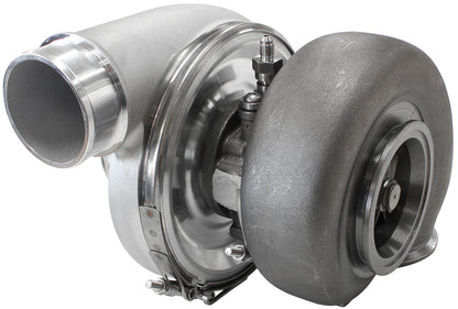 BOOSTED 7375 V-Band 1.28 Turbocharger 1200HP, Natural Cast Finish   External Wastegate, V-Band Inlet & Exhaust Flanges