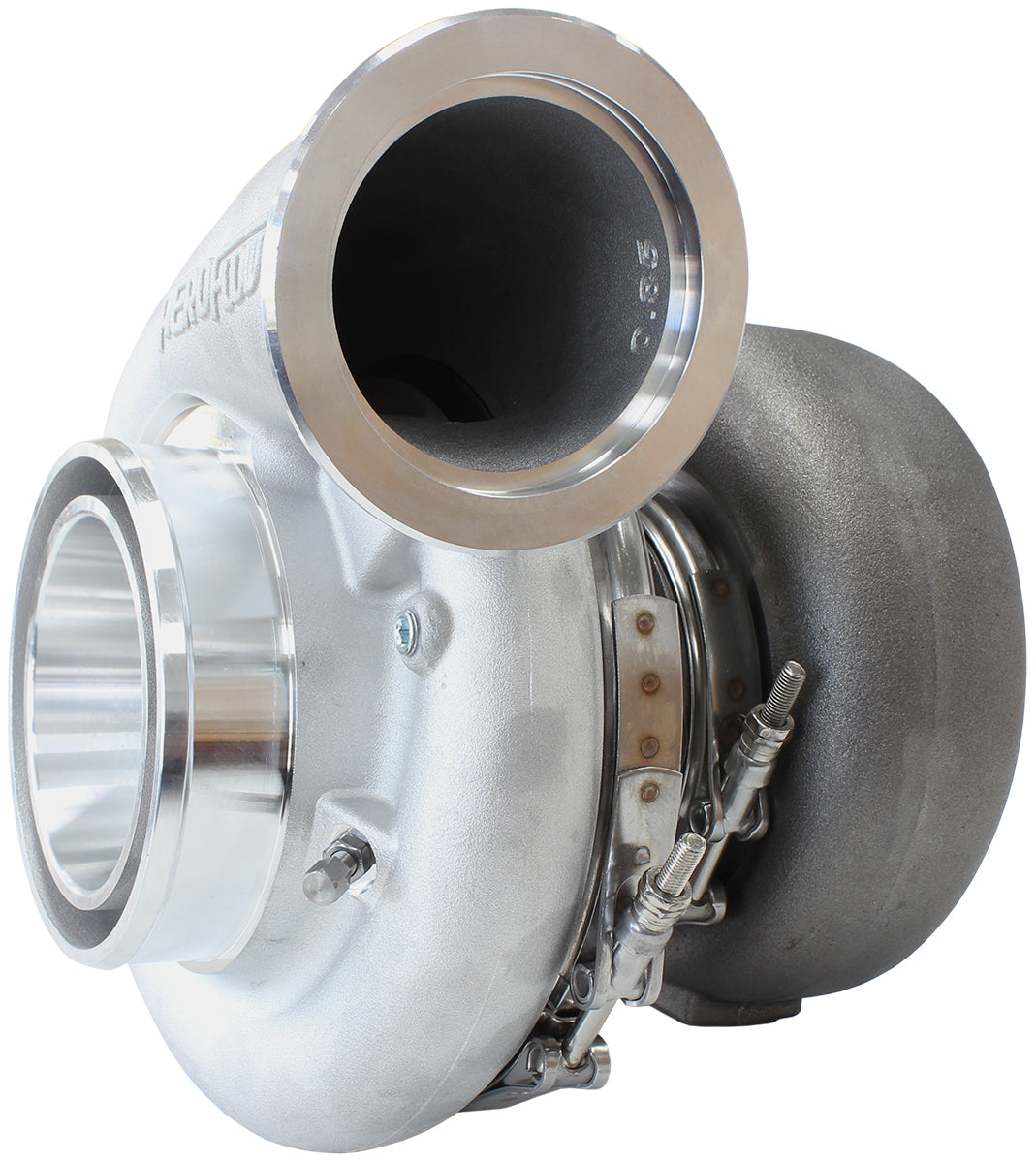 BOOSTED 7975 V-Band 1.01 Turbocharger 1450HP, Natural Cast Finish   External Wastegate, V-Band Inlet & Exhaust Flanges