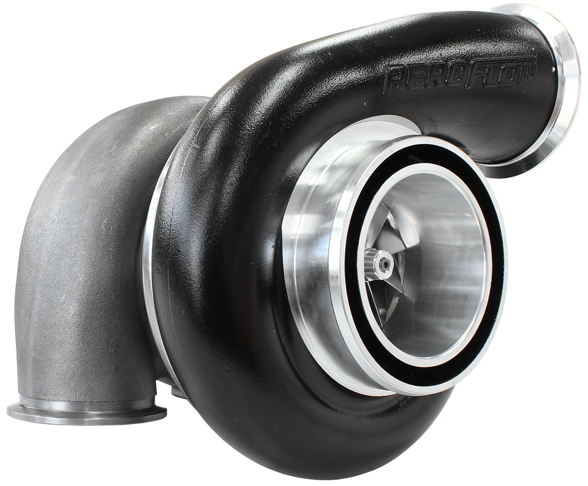 BOOSTED 7975 V-Band 1.15 Turbocharger 1450HP, Hi Temp Black Finish   External Wastegate, V-Band Inlet & Exhaust Flanges