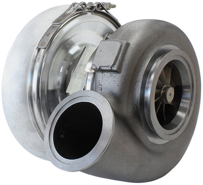 BOOSTED 7975 V-Band 1.28 Turbocharger 1450HP, Natural Cast Finish   External Wastegate, V-Band Inlet & Exhaust Flanges