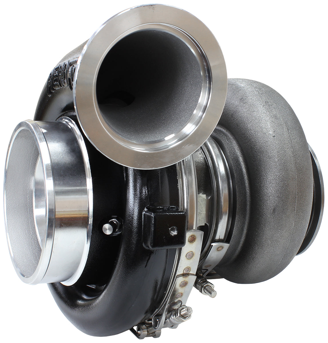 BOOSTED 7675 V-Band 1.16 Turbocharger 1120HP, Hi Temp Black Finish   External Wastegate, V-Band Inlet & Exhaust Flanges
