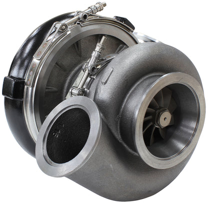 BOOSTED 7675 V-Band 1.16 Turbocharger 1120HP, Hi Temp Black Finish   External Wastegate, V-Band Inlet & Exhaust Flanges