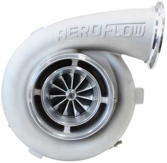BOOSTED 7075 V-Band 1.16 Turbocharger 950HP, Natural Cast Finish   External Wastegate, V-Band Inlet & Exhaust Flanges