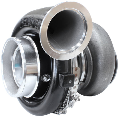 BOOSTED 8077 V-Band 1.16 Turbocharger 1250HP, Hi Temp Black Finish   External Wastegate, V-Band Inlet & Exhaust Flanges