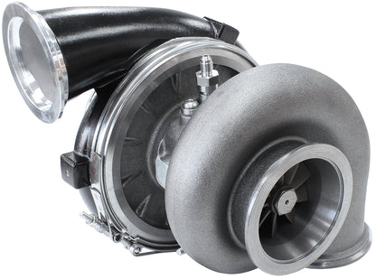 BOOSTED 8077 V-Band 1.16 Turbocharger 1250HP, Hi Temp Black Finish   External Wastegate, V-Band Inlet & Exhaust Flanges