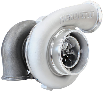 BOOSTED 8077 V-Band 1.16 Turbocharger 1250HP, Natural Cast Finish   External Wastegate, V-Band Inlet & Exhaust Flanges