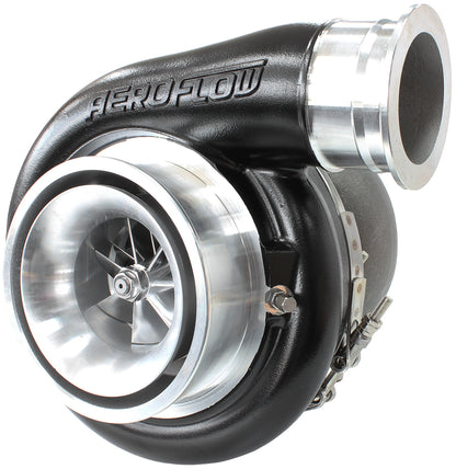 BOOSTED 7575 T4 1.10 Turbocharger 1050HP, Hi Temp Black Finish   External Wastegate, T4 Twin Entry Inlet Flange, V-Band Exhaust Flange
