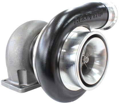 BOOSTED 7575 T4 1.10 Turbocharger 1050HP, Hi Temp Black Finish   External Wastegate, T4 Twin Entry Inlet Flange, V-Band Exhaust Flange