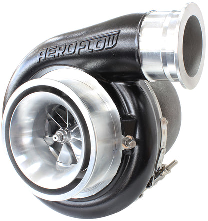 BOOSTED 8075 T4 1.10 Turbocharger 1250HP, Hi Temp Black Finish   External Wastegate, T4 Twin Entry Inlet Flange, V-Band Exhaust Flange