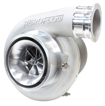 BOOSTED 8075 T4 1.10 Turbocharger 1250HP, Natural Cast Finish   External Wastegate, T4 Twin Entry Inlet Flange, V-Band Exhaust Flange