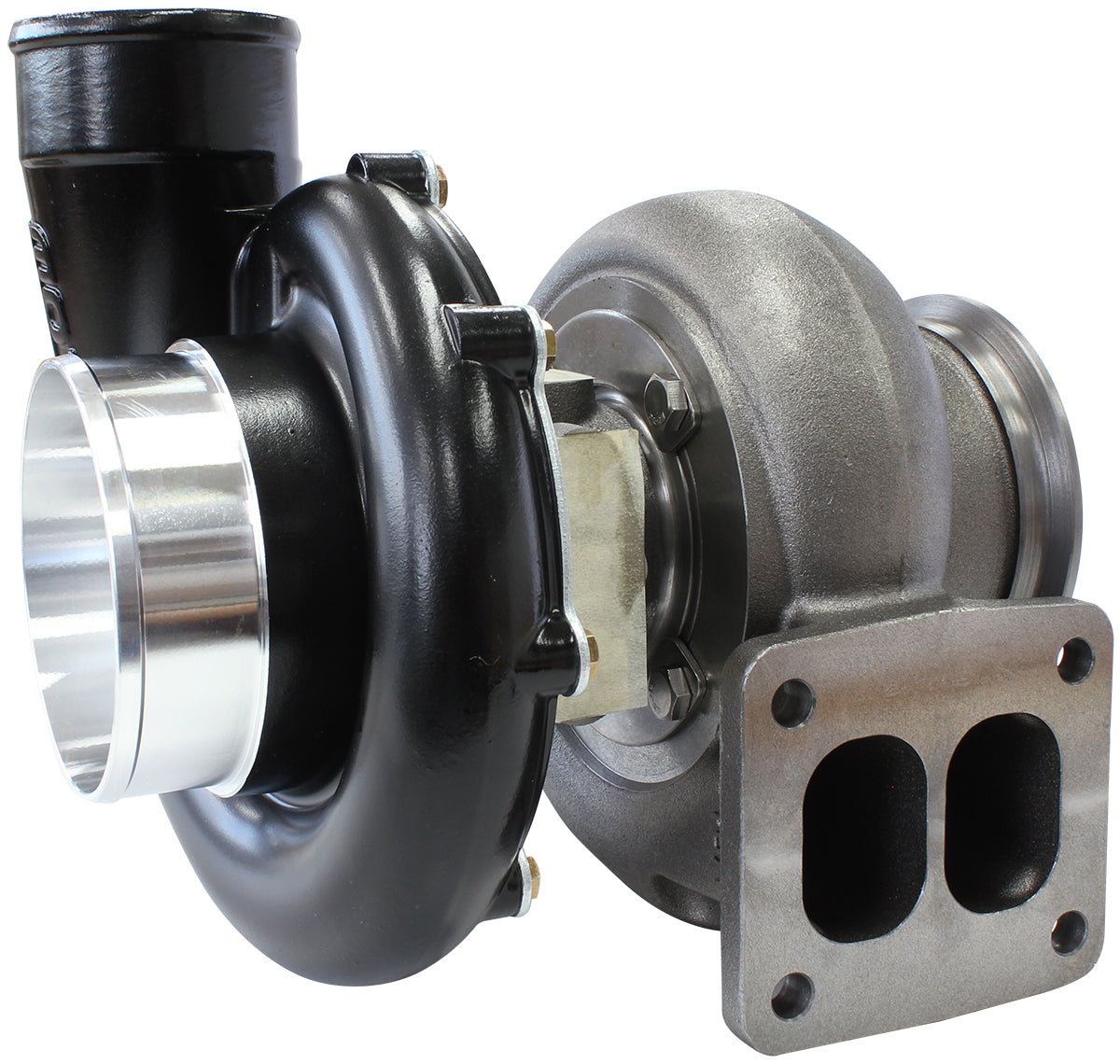 BOOSTED 7875 GEN 2 T4 1.25 Turbocharger 1050HP, Hi Temp Black Finish    External Wastegate, T4 Inlet Flange, V-Band Exhaust Flange