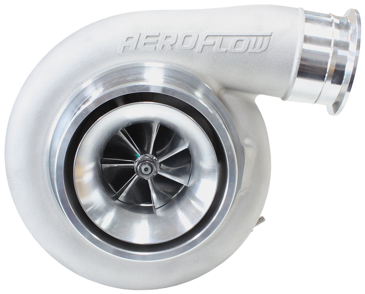 BOOSTED 7588 T4 1.25 Turbocharger 1500HP, Natural Cast Finish   External Wastegate, T4 Twin Entry Inlet Flange, V-Band Exhaust Flange