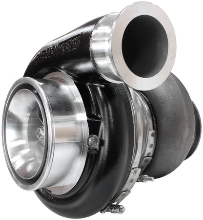 BOOSTED 7588 T4 1.25 Turbocharger 1500HP, Hi Temp Black Finish   External Wastegate, T4 Twin Entry Inlet Flange, V-Band Exhaust Flange