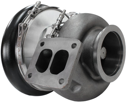 BOOSTED 7588 T4 1.25 Turbocharger 1500HP, Hi Temp Black Finish   External Wastegate, T4 Twin Entry Inlet Flange, V-Band Exhaust Flange