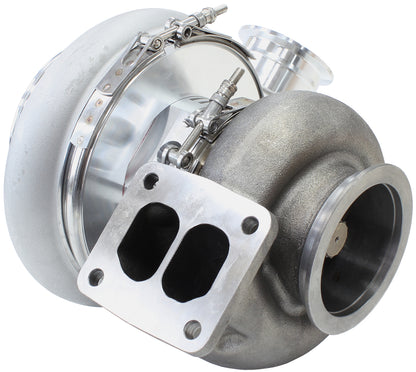 BOOSTED 7588 T4 1.25 Turbocharger 1500HP, Natural Cast Finish   External Wastegate, T4 Twin Entry Inlet Flange, V-Band Exhaust Flange