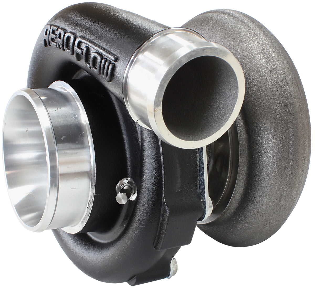 BOOSTED 7875 V-Band .96 Turbocharger 1050HP, Hi Temp Black Finish   External Wastegate, V-Band Inlet & Exhaust Flanges