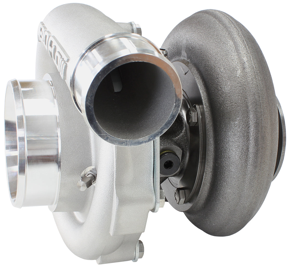 BOOSTED 7875 V-Band .96 Turbocharger 1050HP, Natural Cast Finish   External Wastegate, V-Band Inlet & Exhaust Flanges