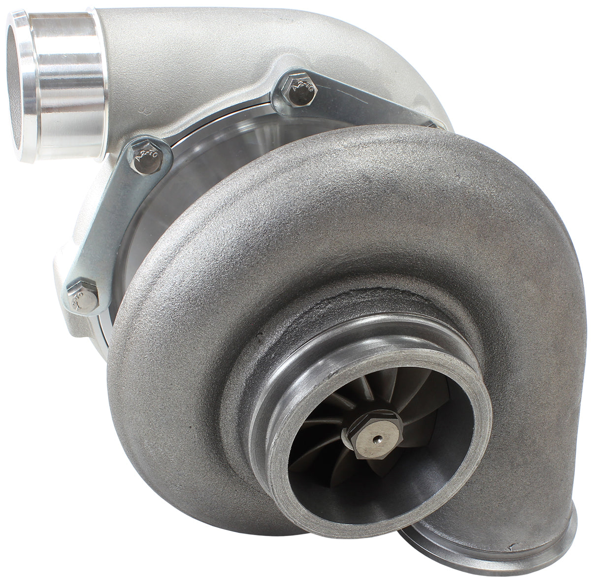 BOOSTED 7875 V-Band .96 Turbocharger 1050HP, Natural Cast Finish   External Wastegate, V-Band Inlet & Exhaust Flanges