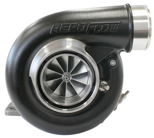 BOOSTED 7375 T4 1.15 Turbocharger 1200HP, Hi Temp Black Finish   External Wastegate, T4 Inlet Flange, V-Band Exhaust Flange