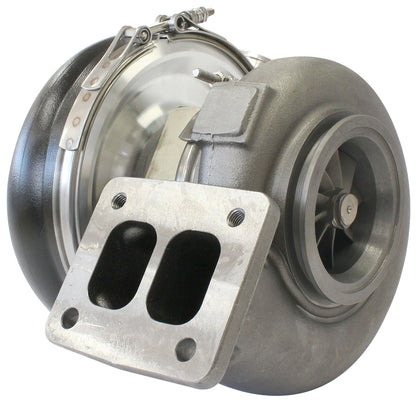 BOOSTED 7375 T4 1.15 Turbocharger 1200HP, Hi Temp Black Finish   External Wastegate, T4 Inlet Flange, V-Band Exhaust Flange